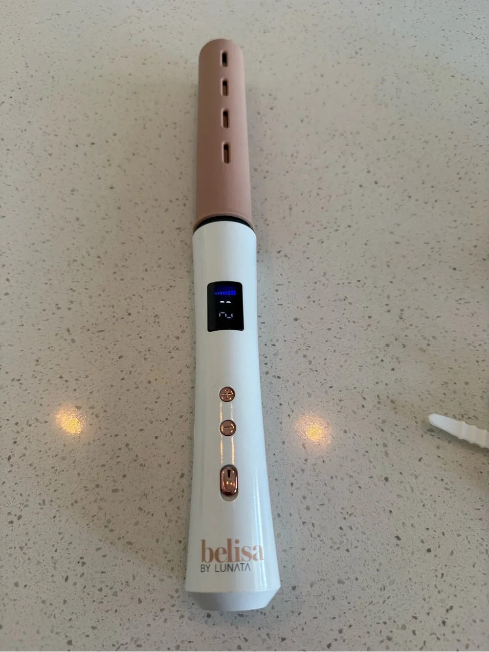White and Rose Gold Curling Wand